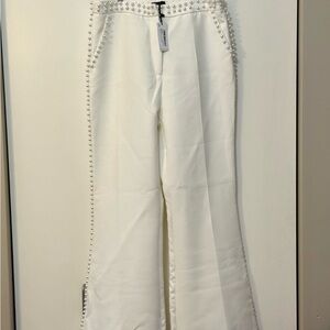 Nasty Gal White Flare Wide Leg Jeans